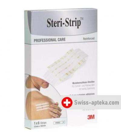 3M Steri Strip 12x100мм Weiss Verstarkt 6 штук