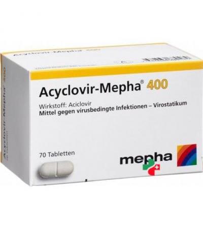 Ацикловир Мефа 400 мг 70 таблеток