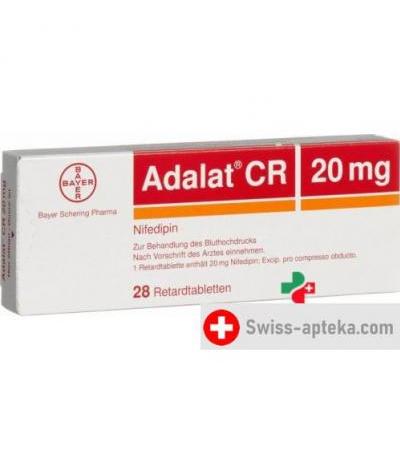 Адалат CR 20 мг 28 ретард таблеток