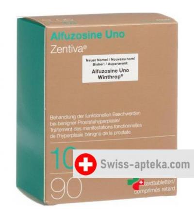 Алфузозин Уно Зентива 10 мг 90 ретард таблеток