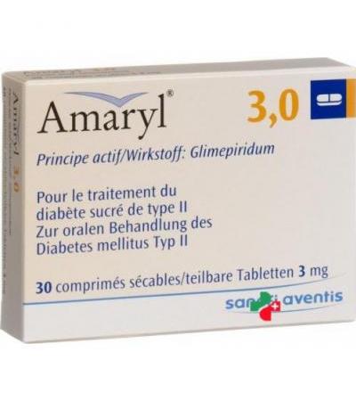 Амарил 3 мг 30 таблеток