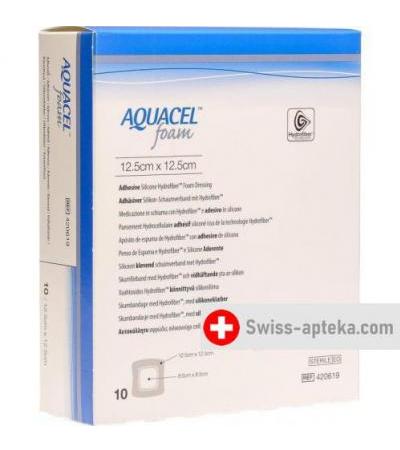 Aquacel Foam 12.5x12.5см Adhesive 10 штук