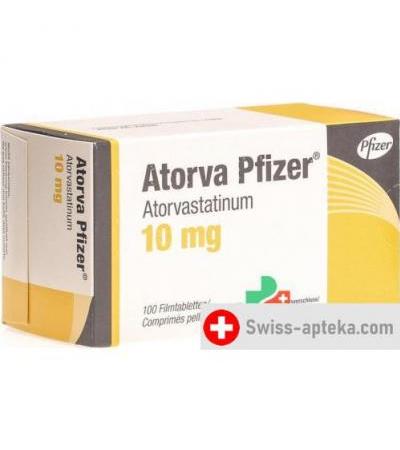 Аторва Пфайзер 10 мг 100 таблеток покрытых оболочкой