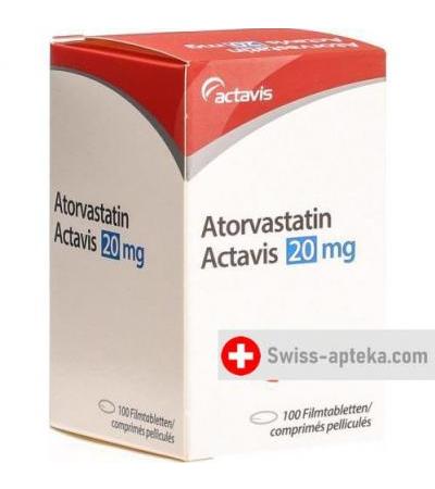 Аторвастатин Актавис 20 мг 100 таблеток покрытых оболочкой
