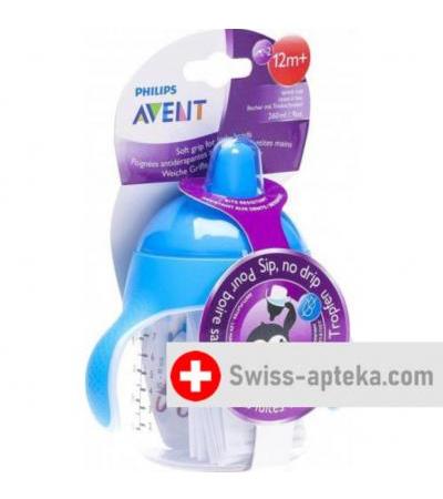 Avent Philips Sip No Drip Becher 260мл Blau