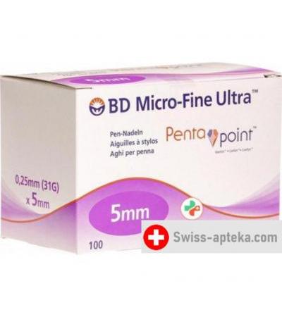 BD Microfine Ultra Pen Nadel 5мм 100 штук