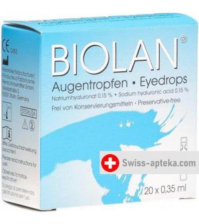 Biolanкапли для глаз 20 Monodosis 0.35мл