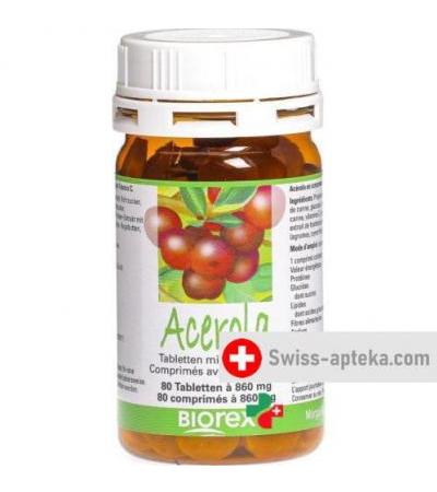 Биорекс Ацерола таблеток 80 мг витамин C 80 штук