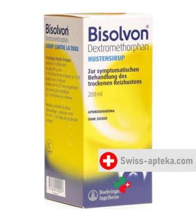 Бизолвон Декстрометофан 10 мг/5мл 200 мл сироп