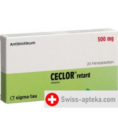 Цеклор 500 мг 20 ретард таблеток покрытых оболочкой