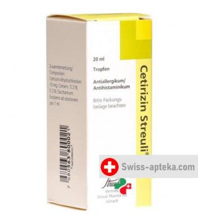 Цетиризин Штройли 10 мг/мл 20 мл капли