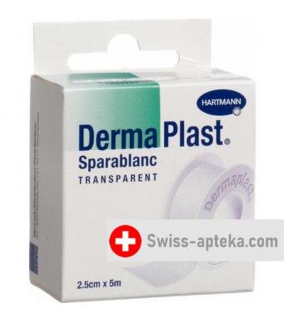 Dermaplast Sparablanc прозрачный 2.5смx5m Weiss