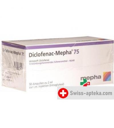 Диклофенак Мефа 75 мл/2 мл 50 ампул 2 мл раствор для инъекций