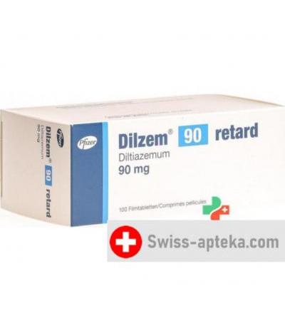 Дильцем 90 мг 100 ретард таблеток покрытых оболочкой