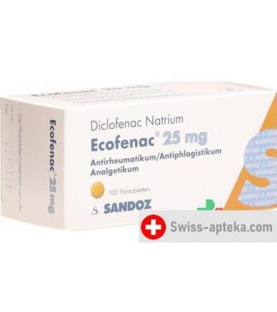 Экофенак 25 мг 100 таблеток покрытых оболочкой