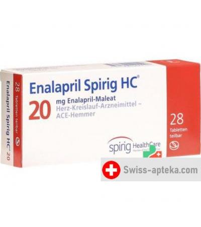 Эналаприл Спириг 20 мг 28 таблеток 