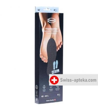 Flawa Frischesohlen L 42-44 Schwarz+2 Grat 8 Paar