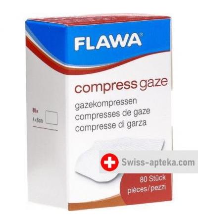 Flawa Gazekompressen 4x6см Sterilisiert 80 штук