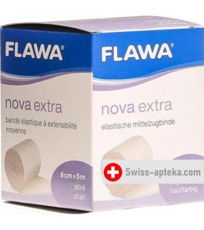 Flawa Nova Extra эластичный Mittelzugbinde 6смx5m Beige
