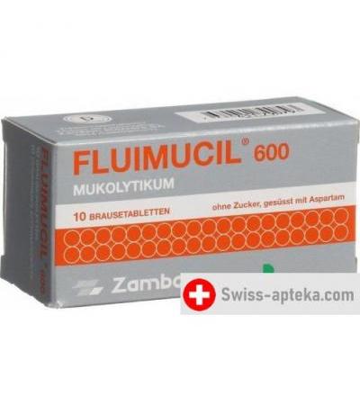 Флуимуцил 600 мг 10 растворимых таблеток