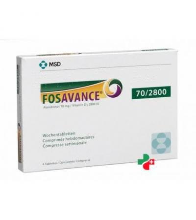 Фосаванс 70/2800 4 недельные таблетки
