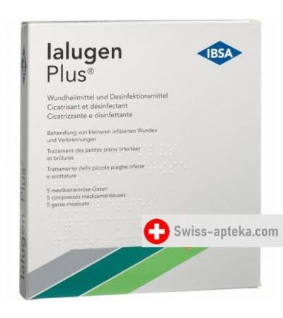 Иалуген плюс 10 x10 cм 5 упаковок медицинской марли