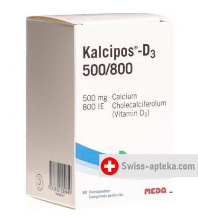 Кальципос Д3 500/800 90 таблеток покрытых оболочкой