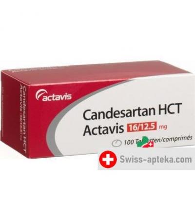 Кандесартан HCT Актавис 16/12.5 мг 100 таблеток