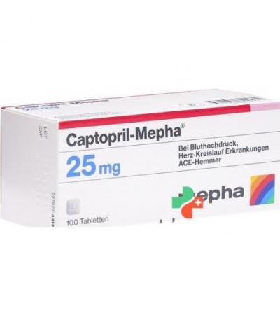 Каптоприл Мефа 25 мг 100 таблеток