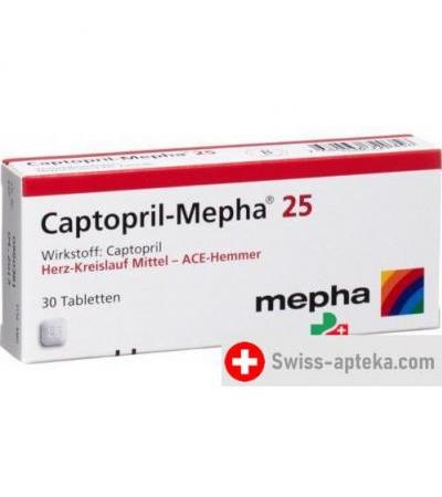 Каптоприл Мефа 25 мг 30 таблеток
