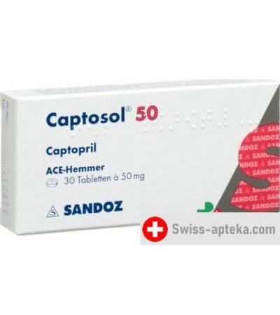 Каптосол 50 мг 30 таблеток
