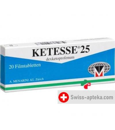 Кетессе 25 мг 20 таблеток покрытых оболочкой