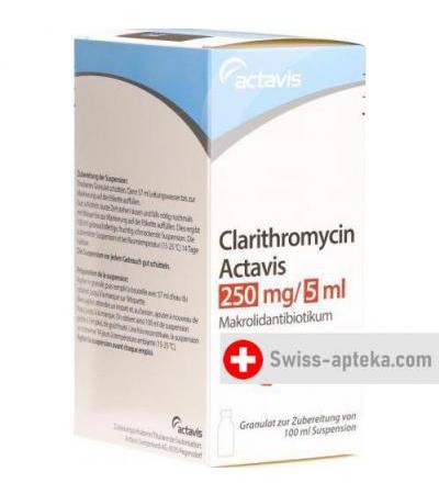 Кларитромицин Актавис 250 мг/ 5 мл 100 мл суспензия
