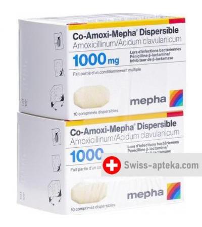 КО Амокси Мефа 1000 мг 2 x 10 диспергируемых таблеток
