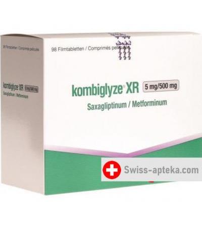 Комбоглиз XR 5 мг/500 мг 98 таблеток покрытых оболочкой