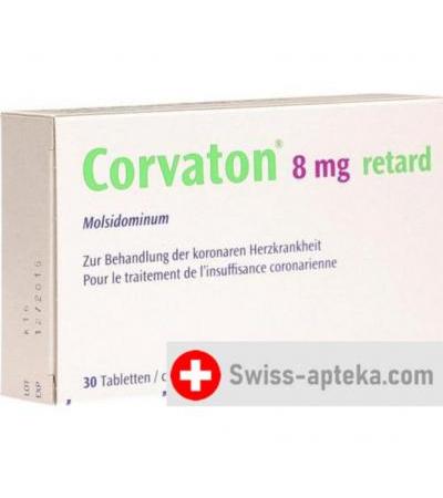Корватон 8 мг 30 ретард таблеток