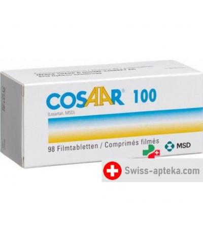 Козаар 100 мг 98 таблеток покрытых оболочкой