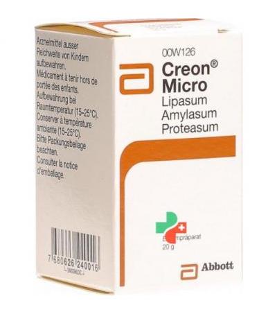 Креон микро микропеллеты 20 грамм стеклянный флакон