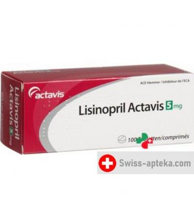 Лизиноприл Актавис 5 мг 100 таблеток