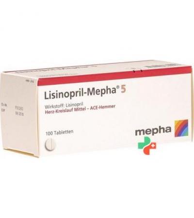 Лизиноприл Мефа 5 мг 100 таблеток