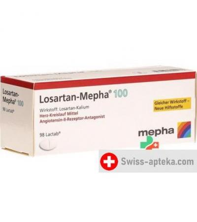 Лозартан Мефа 100 мг 98 таблеток покрытых оболочкой
