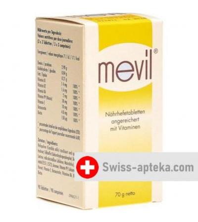 Mevil Nahrhefetabletten 90 штук