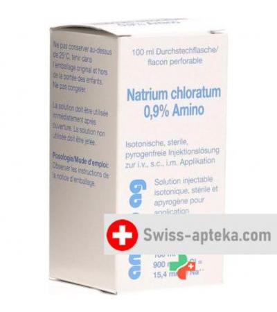 Натрия хлорид Амино 0.9% флакон 100 мл раствор для инъекций