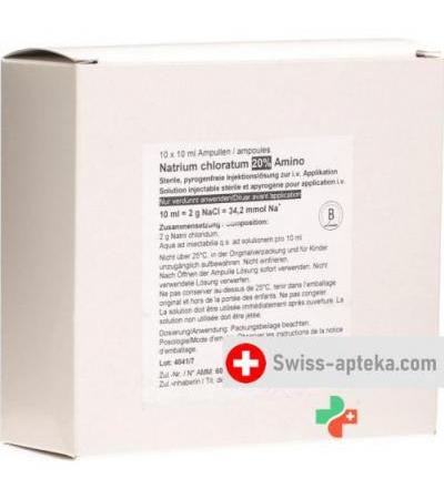 Натрия хлорид Амино 20% 10 ампул 10 мл концентрат для инъекций
