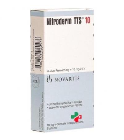 Нитродерм TTC 10 мг/24 часа 10 пластырей