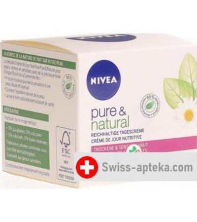 Nivea Visage Pure&nat Tagescreme Reichhaltig 50мл