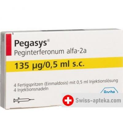 Пегасис 135 мкг/0.5 мл 4 х 0.5 мл заполненных шприца