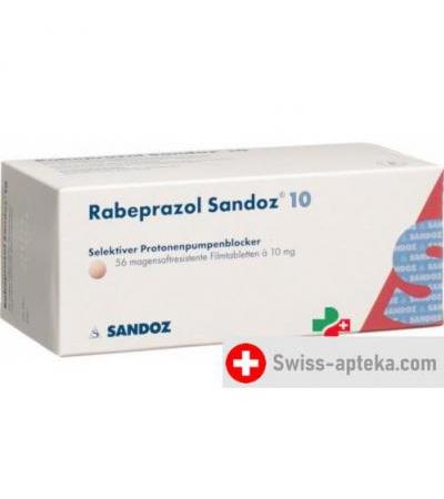 Рабепразол Сандоз 10 мг 56 таблеток покрытых оболочкой