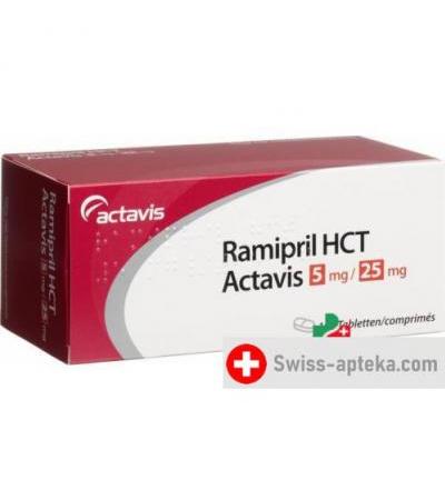 Рамиприл HCT Актавис 5/25 100 таблеток