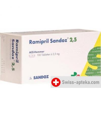 Рамиприл Сандоз 2.5 мг 100 таблеток